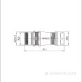 M23 M23 Mid Fixed Connector Male 9 Pin